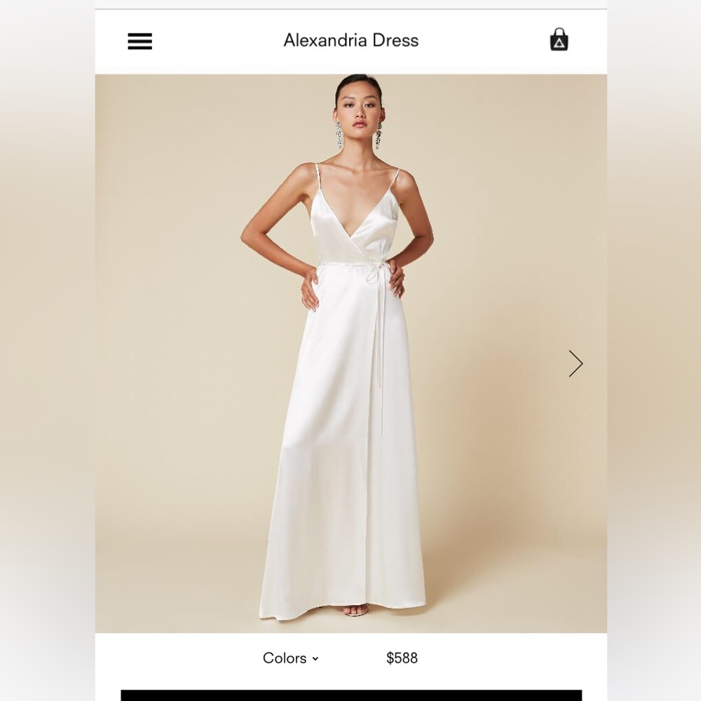 Reformation White Silk Alexandria Dress XS